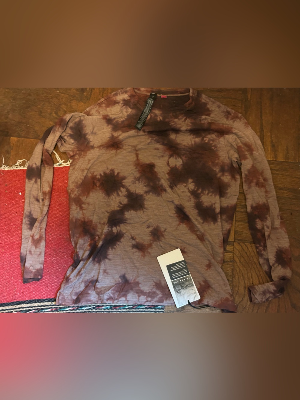 Lululemon lab Wool-Blend Tie Dye Long Sleeve Shirt Sz Small